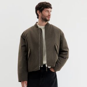 H&M LOOSE-FIT NYLON BOMBER JACKET - Size: Large